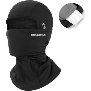 ROCKBROS Balaclava Ski Mask for Men Cold Weather Scarf Windproof Thermal Winter Neck Warmer Hood for Cycling Hiking(Black 2)