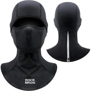ROCKBROS Balaclava Ski Mask for Men Winter Neck Warmer Windproof Thermal Scarf Mask for Cycling Motorcycle Black