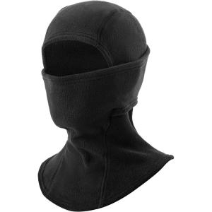 ROCKBROS Cold Weather Balaclava Ski Mask for Men Windproof Thermal Winter Scarf Mask Women Neck Warmer Hood for Cycling(Thick-fleece Black)