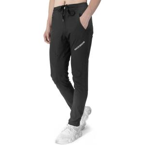 ROCKBROS Mens Cycling Pants Mountain Bike Pants Quick-Dry Biking Pants for Running Hiking Outdoor Sports(Black)
