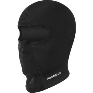 ROCKBROS Ski Mask for Men Women Winter Balaclava Ski Mask Under Helmets with Glasses Holes Thermal Fleece for Cold Weather(Black Short Neck 2)