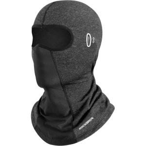 ROCKBROS Ski Mask for Men Women Winter Balaclava Ski Mask Under Helmets with Glasses Holes Thermal Fleece for Cold Weather(Grey Long Neck 1)