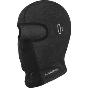 ROCKBROS Ski Mask for Men Women Winter Balaclava Ski Mask Under Helmets with Glasses Holes Thermal Fleece for Cold Weather(Grey Short Neck 1)