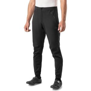 ROCKBROS Winter Cycling Pants for Men Thermal Fleece Lined Mountain Bike Pants Universal Fit Cycling Pants for Cold Weather(Black)