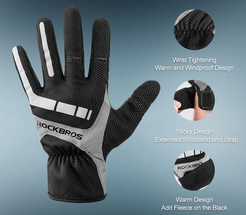 imageROCKBROS Cycling Gloves Full Finger Motocycle Mountain Bike Biking Gloves for Men