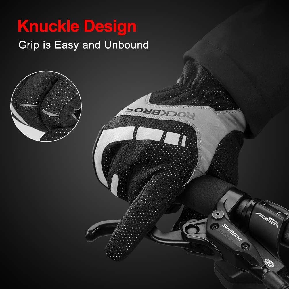 imageROCKBROS Cycling Gloves Full Finger Motocycle Mountain Bike Biking Gloves for Men