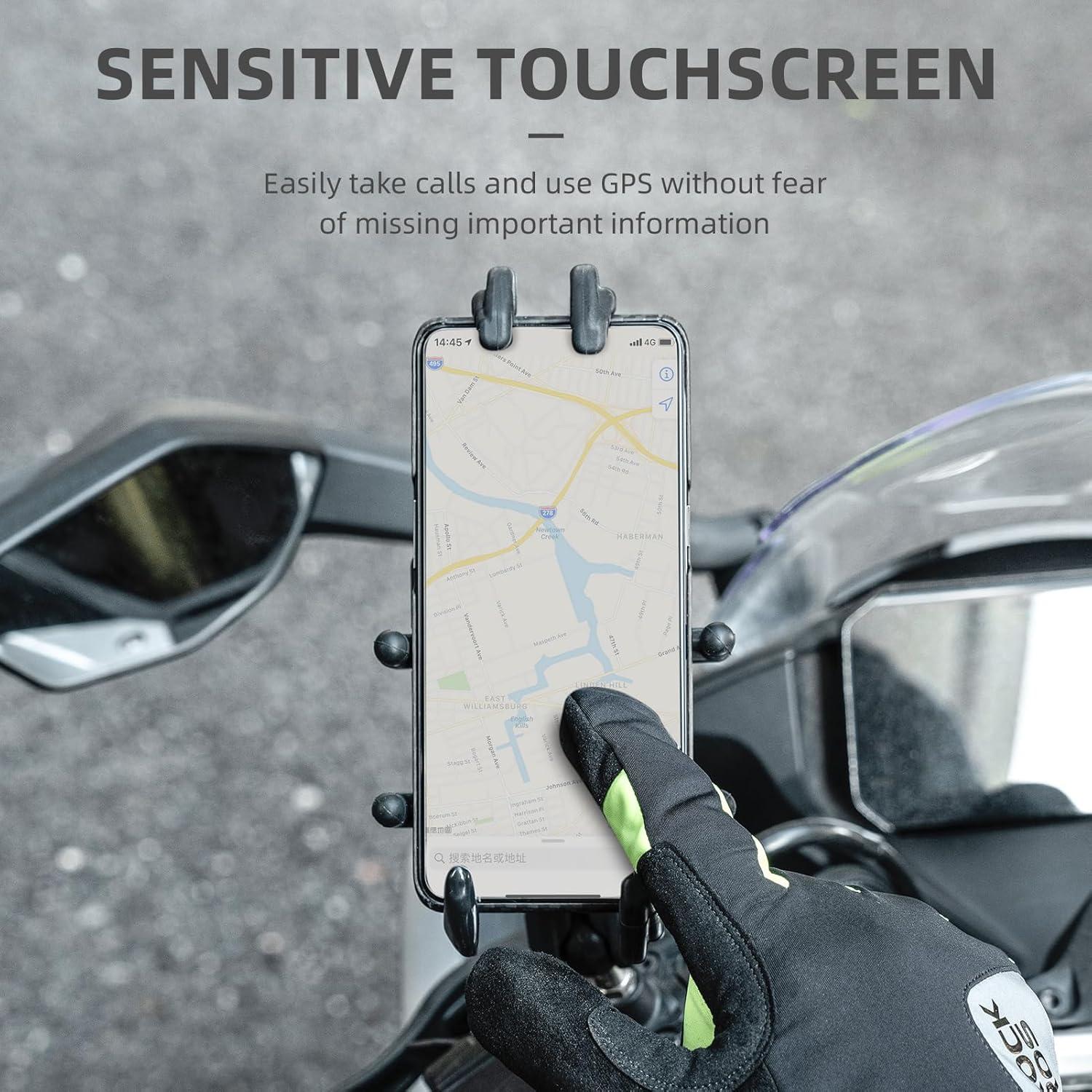 imageROCKBROS Cycling Gloves Windproof Winter Gloves for Men Women Padded Bike Gloves Thermal Gloves for Cycling Running Driving in Cold WeatherMedium