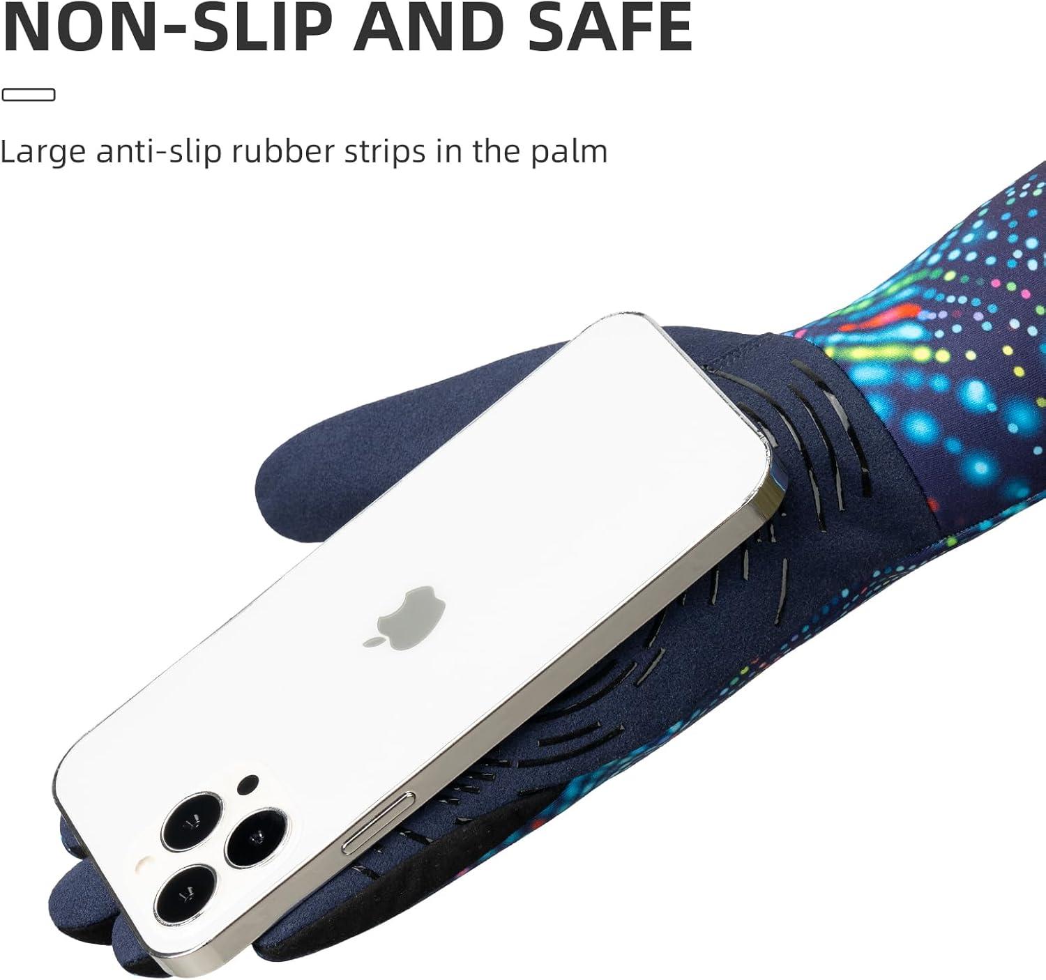 imageROCKBROS Winter Cycling Gloves Winter Bike Gloves with Full Finger Windproof AntiSlip Thermal Gloves for CyclingBikingRunning Blue