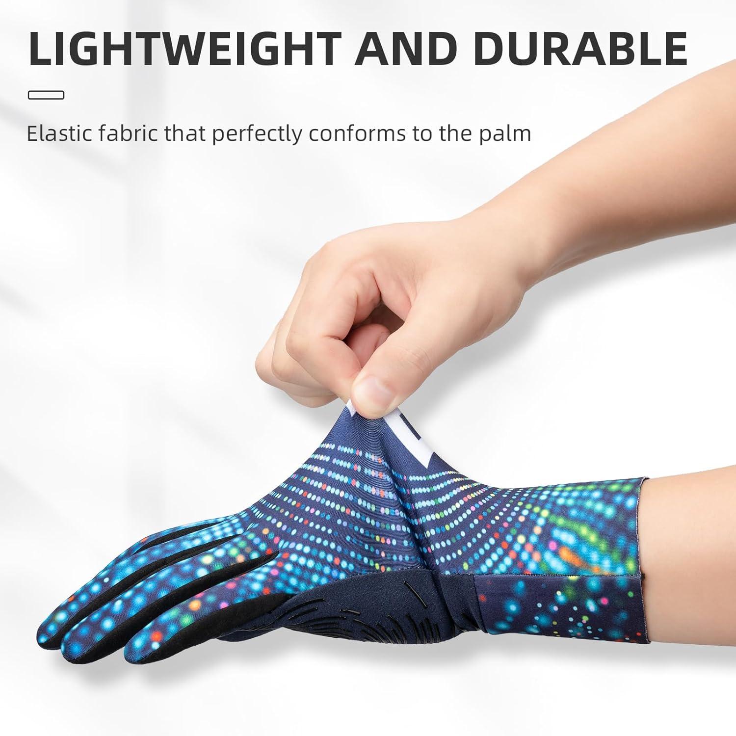 imageROCKBROS Winter Cycling Gloves Winter Bike Gloves with Full Finger Windproof AntiSlip Thermal Gloves for CyclingBikingRunning Blue