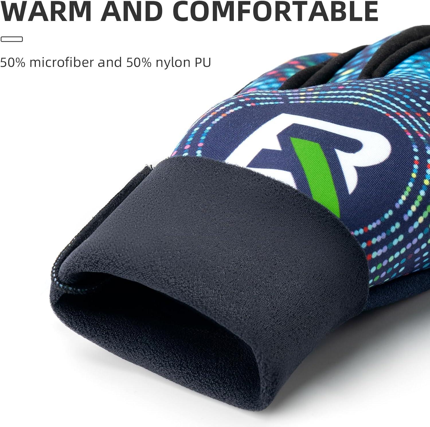 imageROCKBROS Winter Cycling Gloves Winter Bike Gloves with Full Finger Windproof AntiSlip Thermal Gloves for CyclingBikingRunning Blue