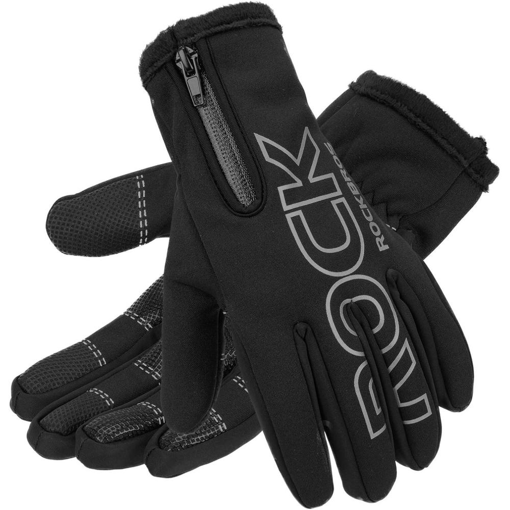 imageROCKBROS Winter Cycling Gloves for Men Women Water Resistant Touch Screen Gloves ShockAbsorbing Full Finger Biking Glove AntiSlip Motorcycle Mountain Bike Gloves for Fishing Driving Golfing