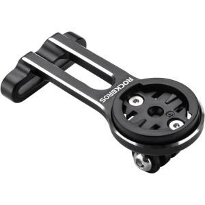 ROCKBROS Bike Computer Mount Adjustable Out-Front Bicycle Computer Mount Aluminum Integrated Cycling Computer Mount Compatible with Garmin, Bryton, Go Pro for Handlebar Clamp Diameter up to 4 cm(Basic mount)