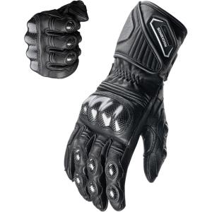 ROCKBROS Motorcycle Gloves & Mountain Bike Gloves for Men Women Windproof Touchscreen Shock and Abrasion Resistant Carbon Fiber Hard MTB Gloves for Dirt Bike, Climbing, Racing,Skiing,Work