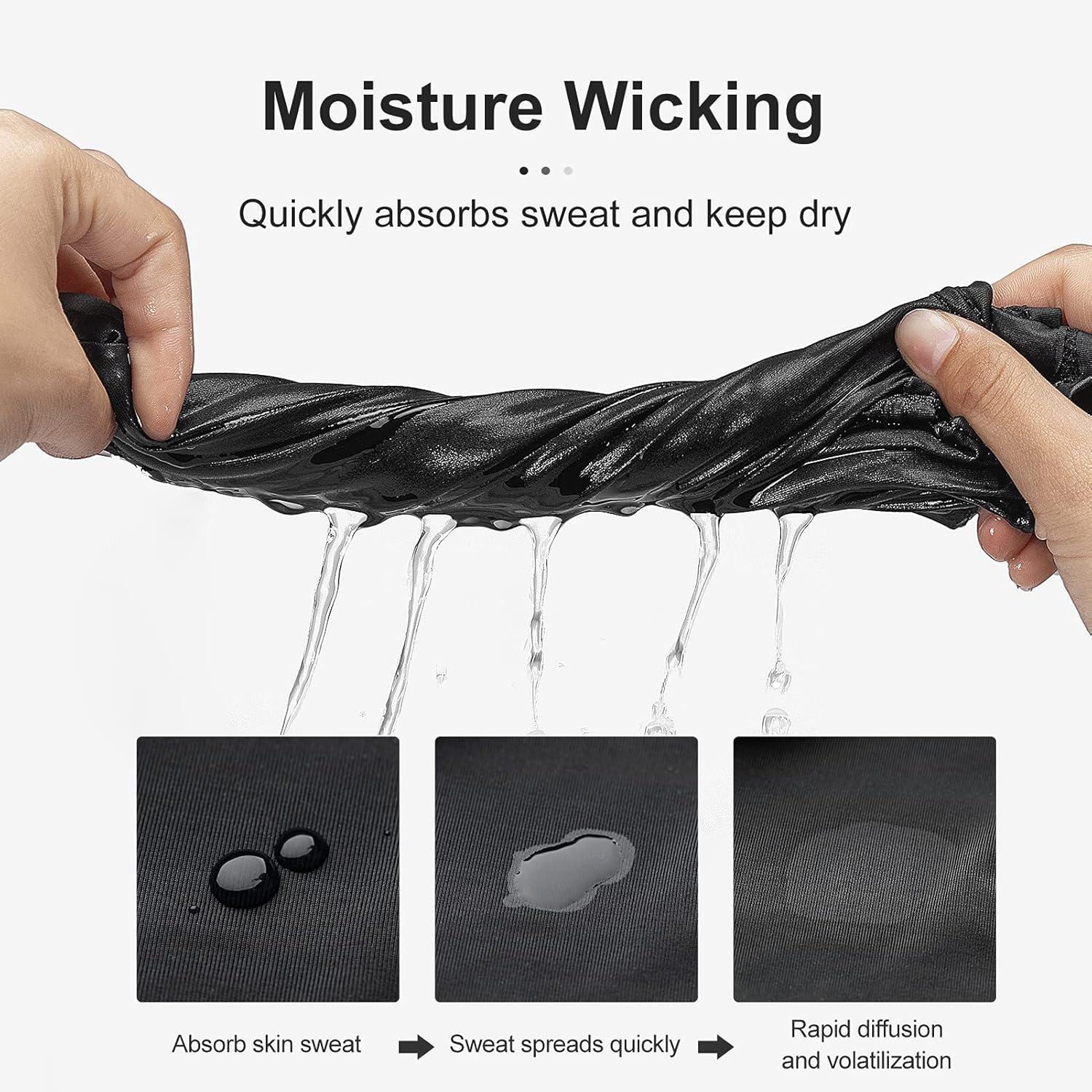imageROCKBROS Cooling Skull Cap Helmet Liner for Men Motorcycle Skull Caps Summer Beanie Black