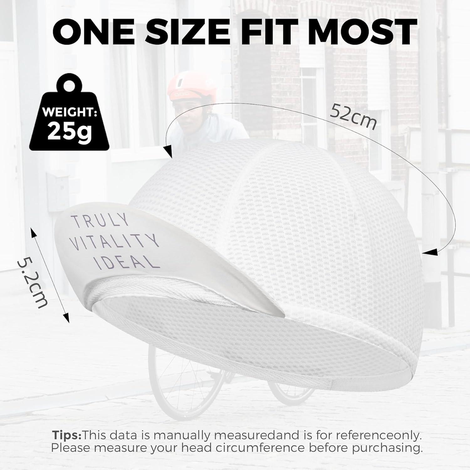 imageROCKBROS Cycling Cap Bike Cap for Women with Sun Visor Cooling Skull Cap Helmet Liner Sun Protection Running HatClassic White