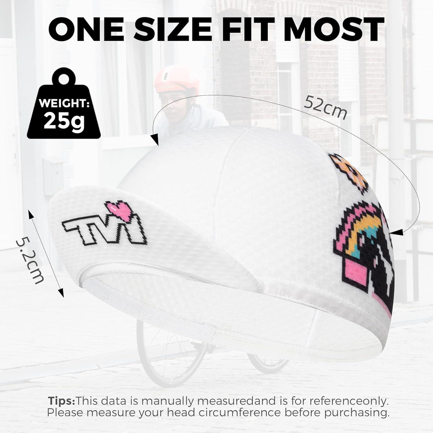 imageROCKBROS Cycling Cap Bike Cap for Women with Sun Visor Cooling Skull Cap Helmet Liner Sun Protection Running HatDigital White