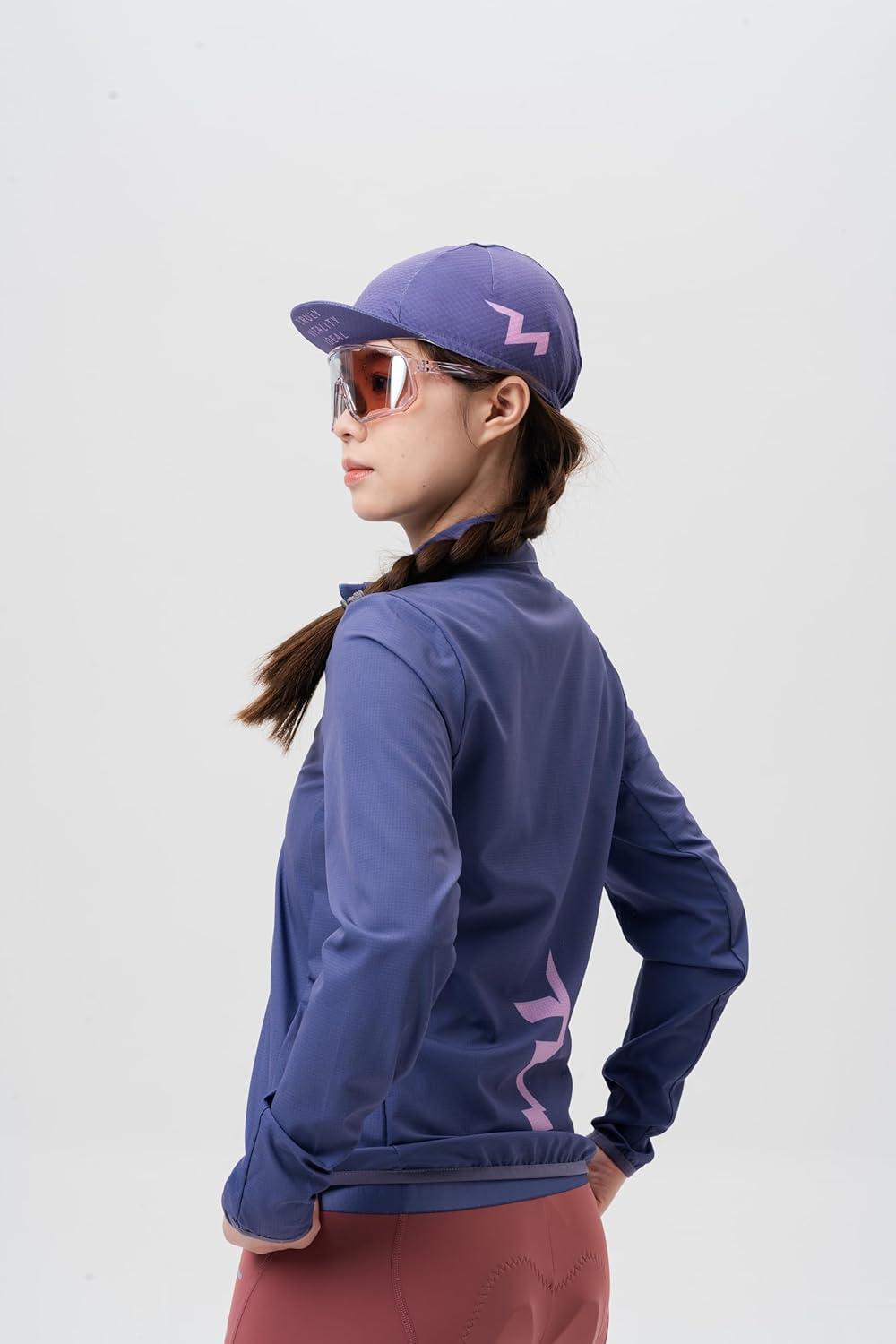 imageROCKBROS Cycling Cap Bike Cap for Women with Sun Visor Cooling Skull Cap Helmet Liner Sun Protection Running HatPurple