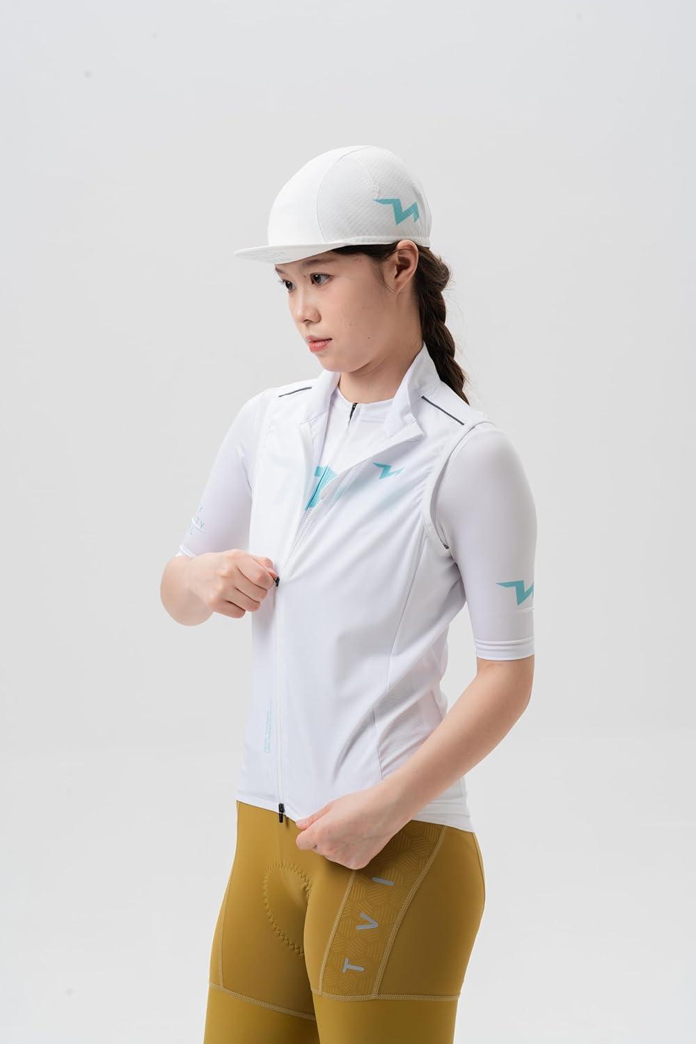 imageROCKBROS Cycling Cap Bike Cap for Women with Sun Visor Cooling Skull Cap Helmet Liner Sun Protection Running HatWhite
