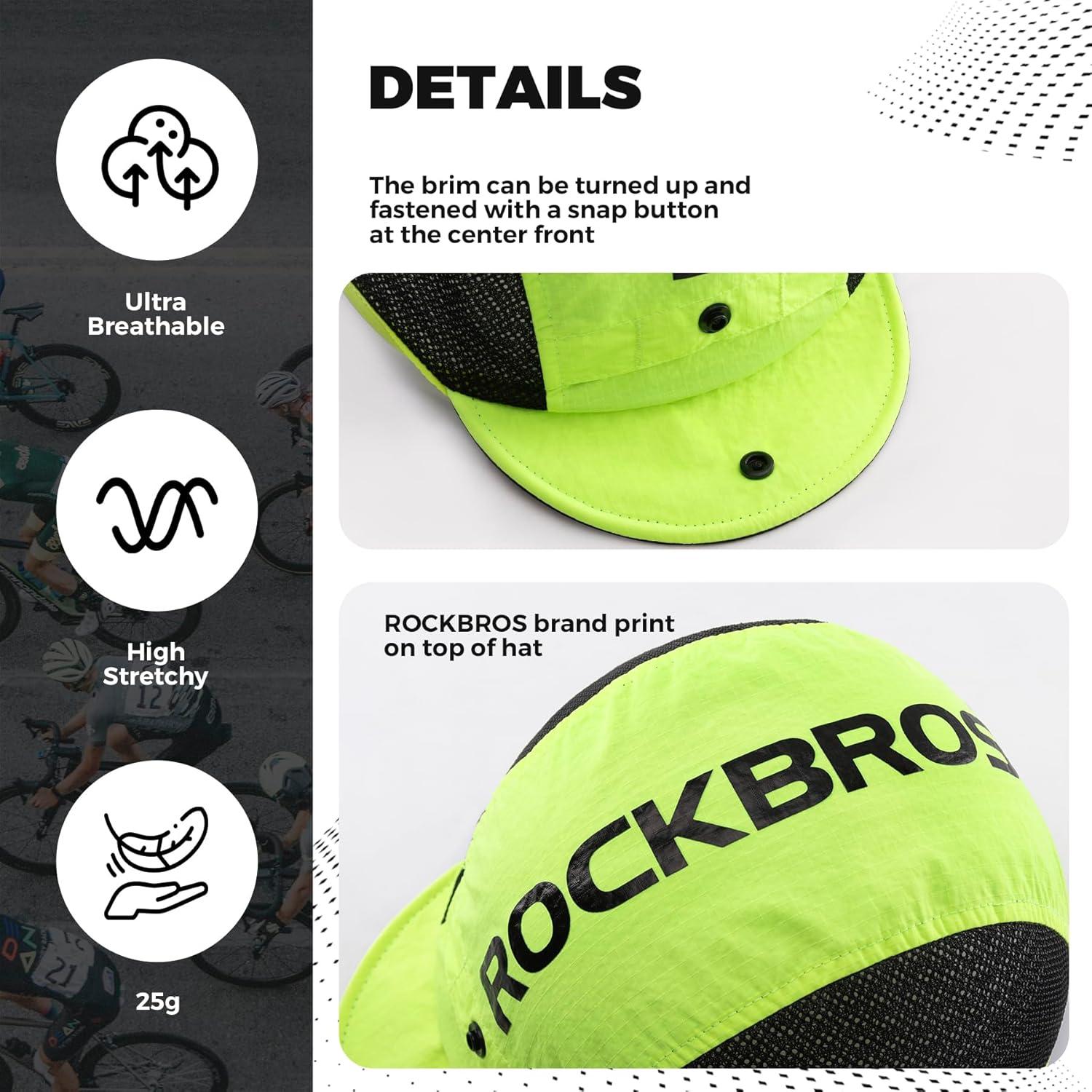 imageROCKBROS Cycling Cap Bike Cap with Sun Visor Cooling Skull Cap Helmet Liner Sun Protection Running Hat for Men Under HelmetRed