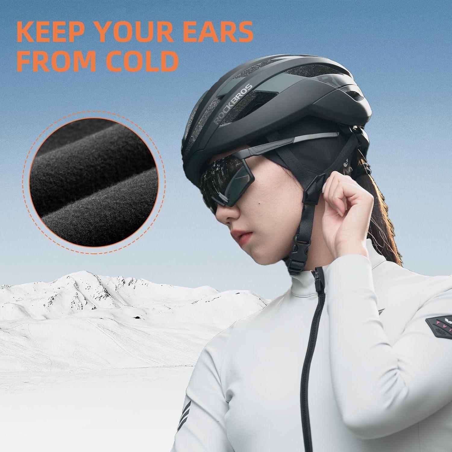 imageROCKBROS Ear Warmers Headband for Women and Men Stretchy Thermal Ear Muffs for Running Hiking Ski Cycling Outdoor