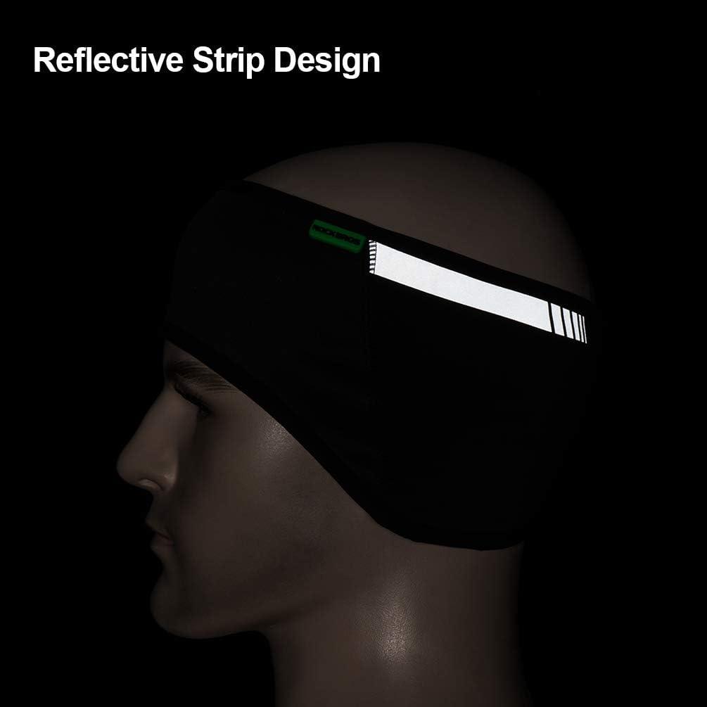 imageROCKBROS Fleece Ear Warmers Headband Men Women for Running Cycling Biking Warm Ski Ear Band for Winter Cold WeatherBlack