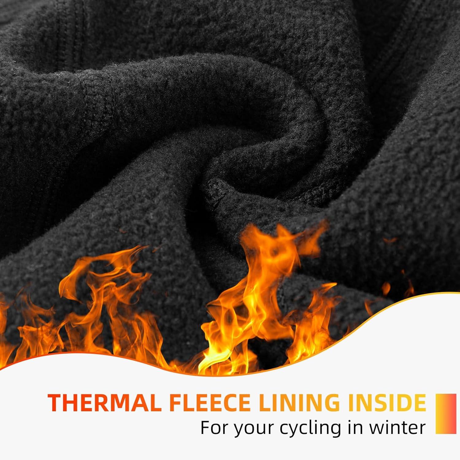 imageROCKBROS Skull Cap Helmet Liner with Glasses Holes Winter Thermal Cycling Cap Cycling Hat Beanie Black
