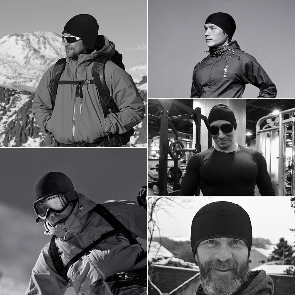imageROCKBROS Skull Cap Men amp Women Thermal Cycling Helmet Liner Moisture Wicking Motorcycle Running HatFits Under HelmetsBlack2