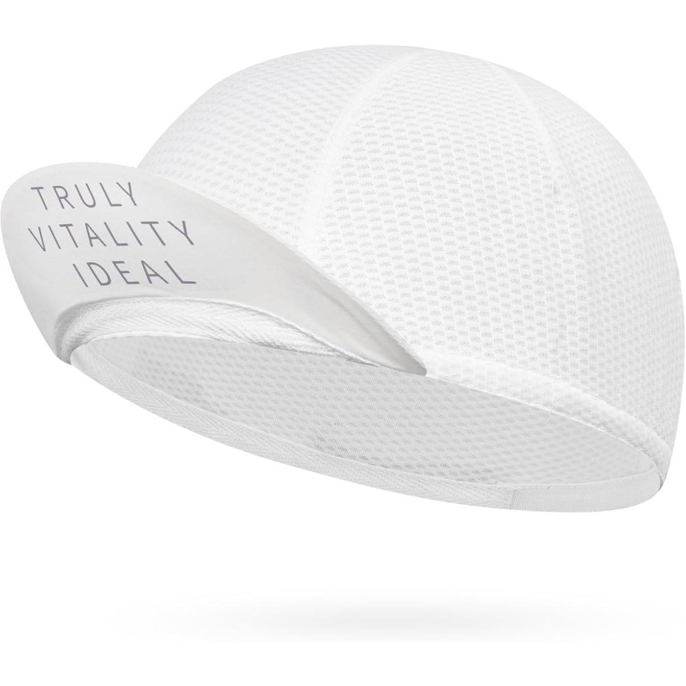imageROCKBROS Cycling Cap Bike Cap for Women with Sun Visor Cooling Skull Cap Helmet Liner Sun Protection Running HatClassic White