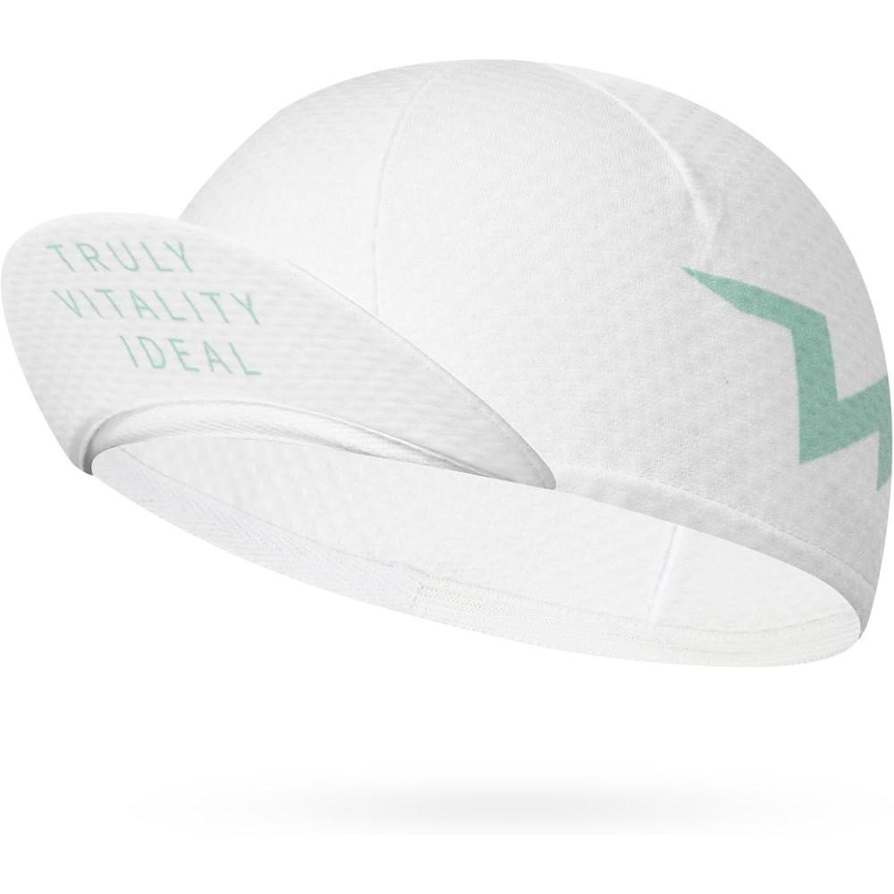 imageROCKBROS Cycling Cap Bike Cap for Women with Sun Visor Cooling Skull Cap Helmet Liner Sun Protection Running HatWhite