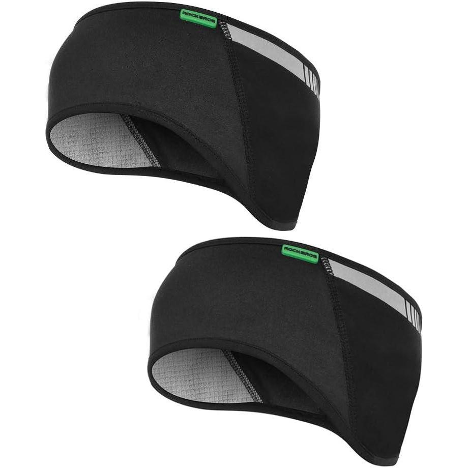 imageROCKBROS Fleece Ear Warmers Headband Men Women for Running Cycling Biking Warm Ski Ear Band for Winter Cold WeatherBlack2