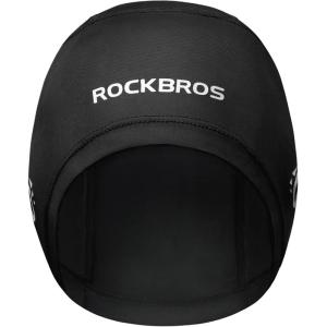 ROCKBROS Cooling Skull Cap Helmet Liner for Men Motorcycle Skull Caps Summer Beanie Black
