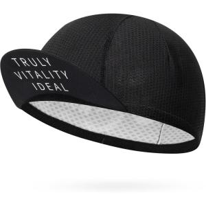 ROCKBROS Cycling Cap Bike Cap for Women with Sun Visor Cooling Skull Cap Helmet Liner Sun Protection Running Hat(Classic Black)