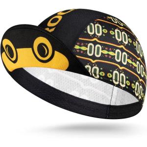ROCKBROS Cycling Cap, Lightweight Cycling Hat with Sun Visor, Breathable Under Helmet Cap, Sun Protection Bike Hat, Cartoon(A1 – Multicoloured)