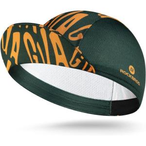 ROCKBROS Cycling Cap, Lightweight Cycling Hat with Sun Visor, Breathable Under Helmet Cap, Sun Protection Bike Hat, Cartoon(A4 – Green)