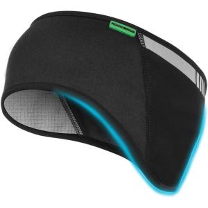 ROCKBROS Fleece Ear Warmers Headband Men Women for Running Cycling Biking Warm Ski Ear Band for Winter Cold Weather(Black)