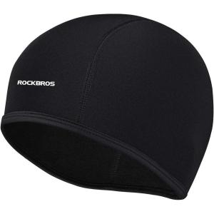 ROCKBROS Skull Cap Men’s Winter Cycling Cap Windproof Warm Fleece Thermal Hat Helmet Liner Caps Black for Hiking Skiing Riding