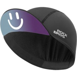 ROCKBROS Winter Cycling Caps for Men and Women Windproof Cycling Hat Under Helmet Liner Breathable Sweat Absorbent with Sun Visor Black