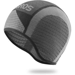 ROCKBROS Winter Cycling Skull Cap for Men Bike Helmet Liner Earflap Women Thermal Beanie Running Skiing Grey