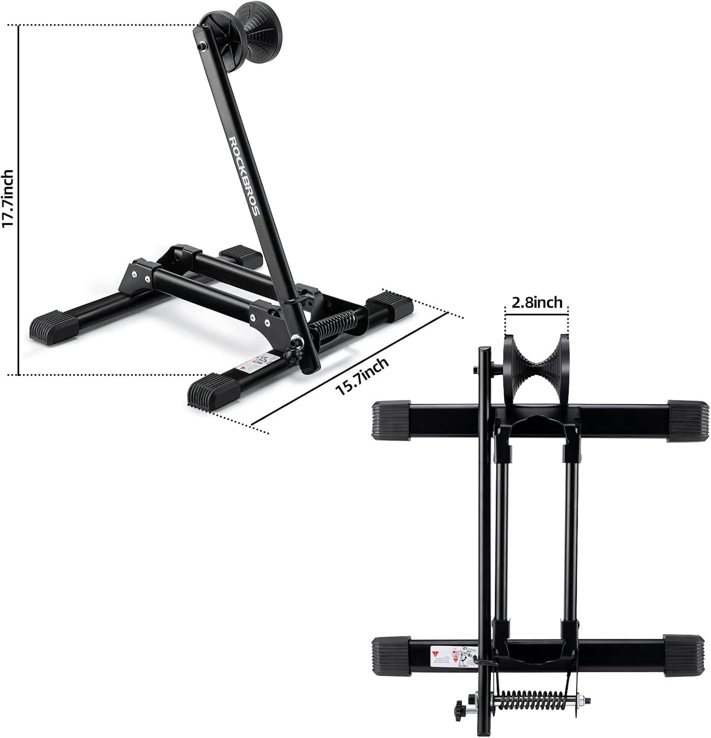 imageROCKBROS Bike Stand Floor Stable Bike Storage Rack Bicycle Parking Stand for Mountain and Road Bike Indoor and Outdoor