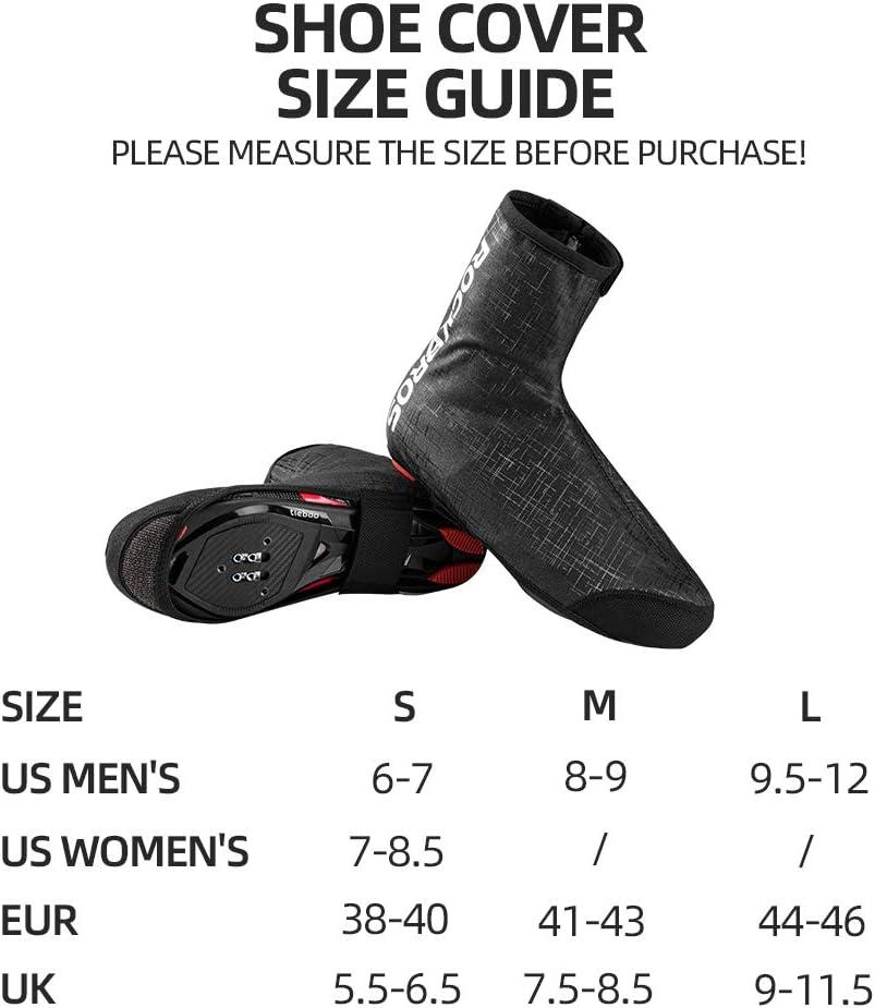 imageROCKBROS Cycling Shoe Covers Thermal Bike Shoe Covers Windproof Shoe Warmers Overshoes Mountain Road Bike Shoes Covers FleeceBlack
