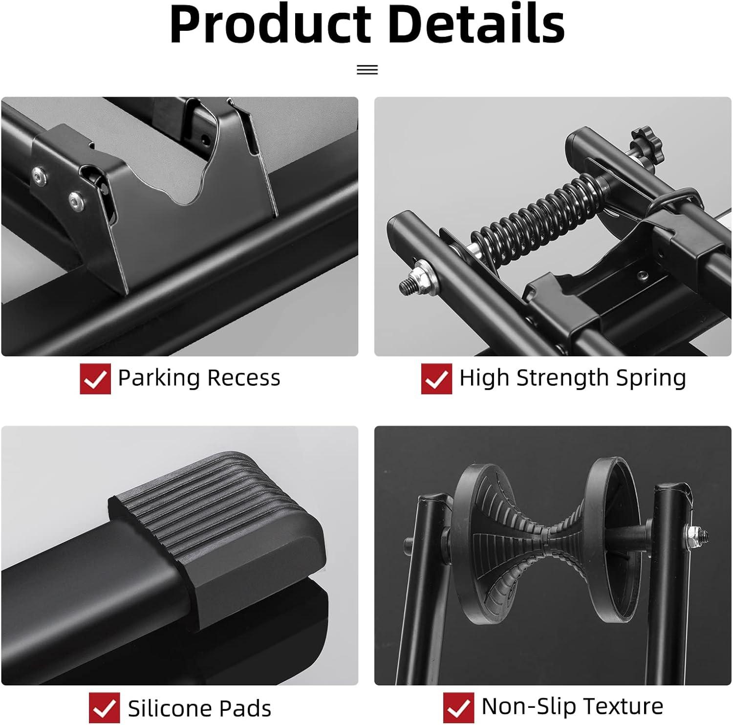 imageROCKBROS Foldable Bike Stand Floor Bike Parking Stand Bicycle Rack for 2029 Mountain Road Indoor Outdoor Garage Storage