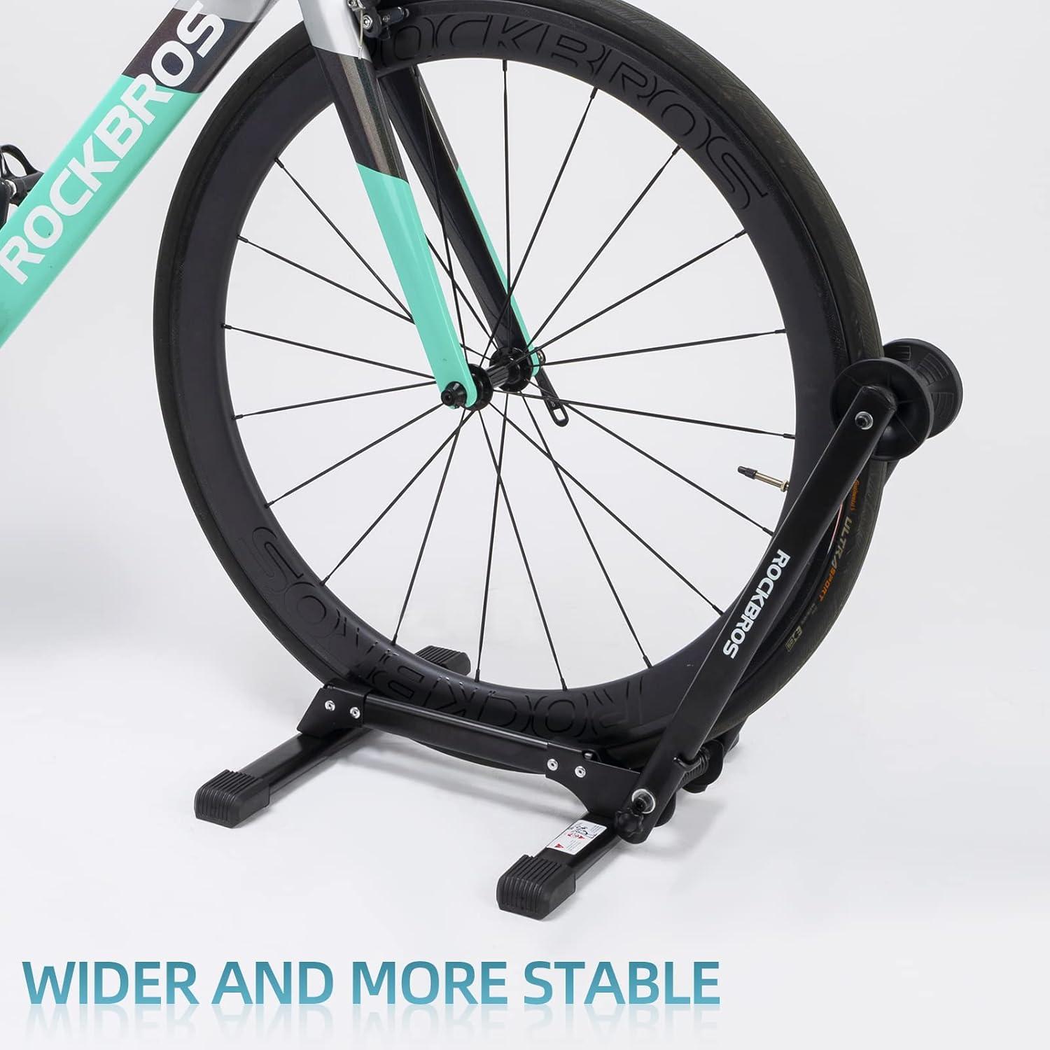 imageROCKBROS Foldable Bike Stand Floor Bike Parking Stand Bicycle Rack for 2029 Mountain Road Indoor Outdoor Garage Storage
