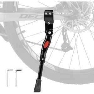 ROCKBROS Bike Kickstand Adjustable Bike Rear Mount Kickstand Bike Side Aluminium Alloy Adults Kick Stand for 22’’-28’’ Inch Mountain Road Bikes