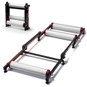 ROCKBROS Bike Rollers Adjustable Bike Trainer Stand Foldable Indoor Cycling Bicycle Roller with Resistance for MTB Road Bike Exercise(Black)