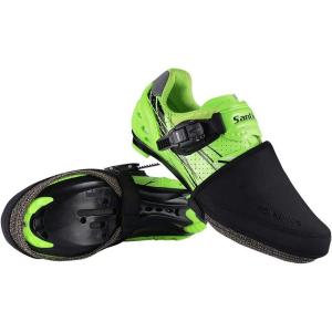 ROCKBROS Cycling Shoe Covers Bike Toe Covers Winter Toe Warmers Cycling Overshoes Protectors Kevlar Black 1 Pair(Small)