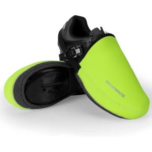 ROCKBROS Cycling Shoe Toe Covers Cold Weather Bike Overshoes Thermal Bicycle Shoe Toe Protector Cover Kevlar for Men Women(Green)