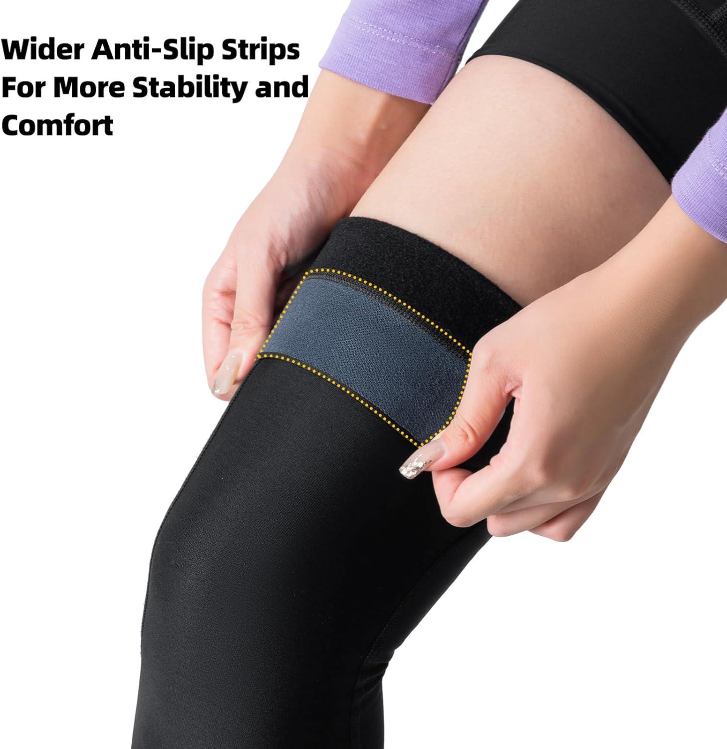 imageROCKBROS Cycling Leg Warmers Winter Thermal Full Compression Leg sleeves for Men Women Running Basketball Football