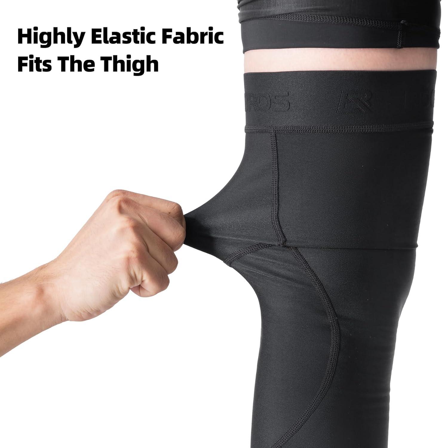 imageROCKBROS Cycling Leg Warmers Winter Thermal Full Compression Leg sleeves for Men Women Running Basketball Football