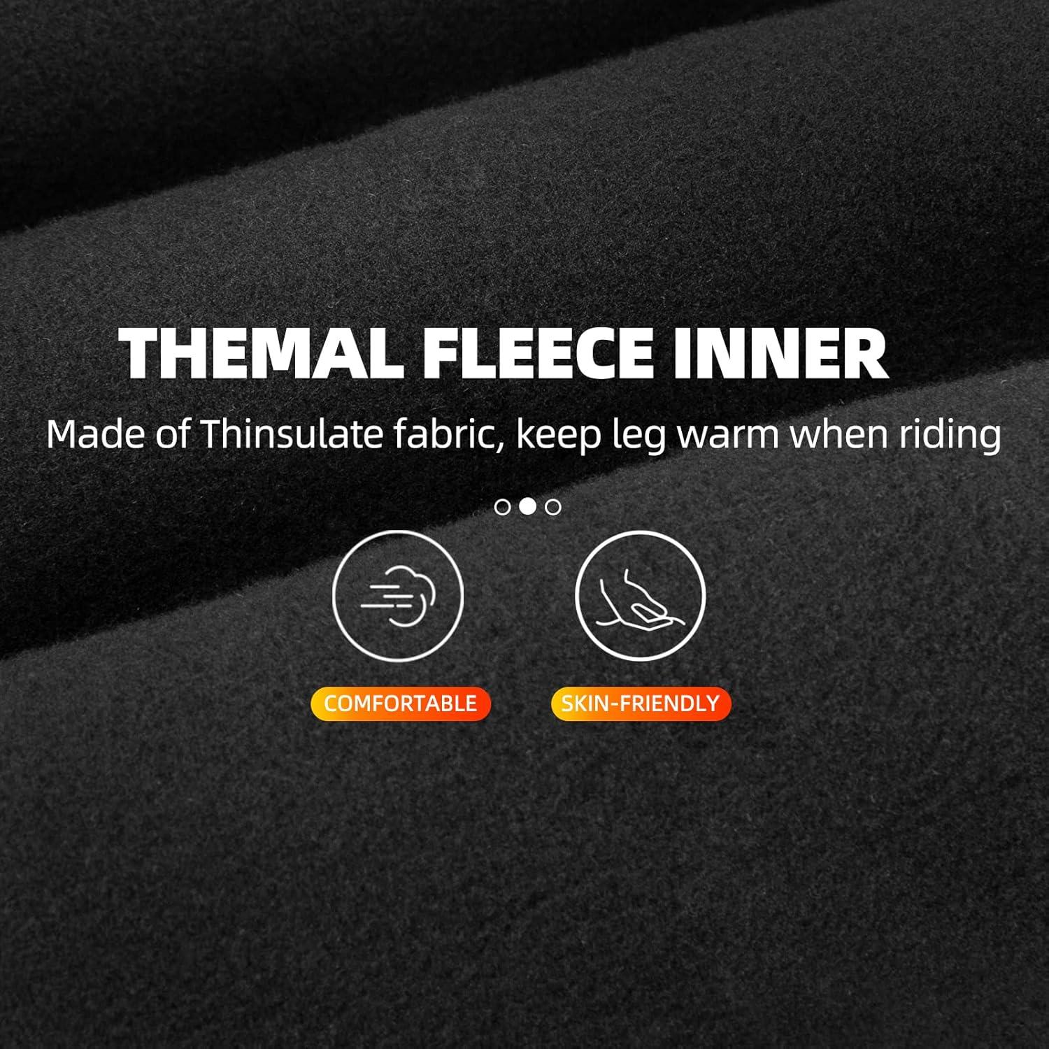 imageROCKBROS Cycling Running Leg Warmers for Men Women Winter Cold Weather Leg Warmer Thermal Fleece Long Leg Sleeves NonSlip