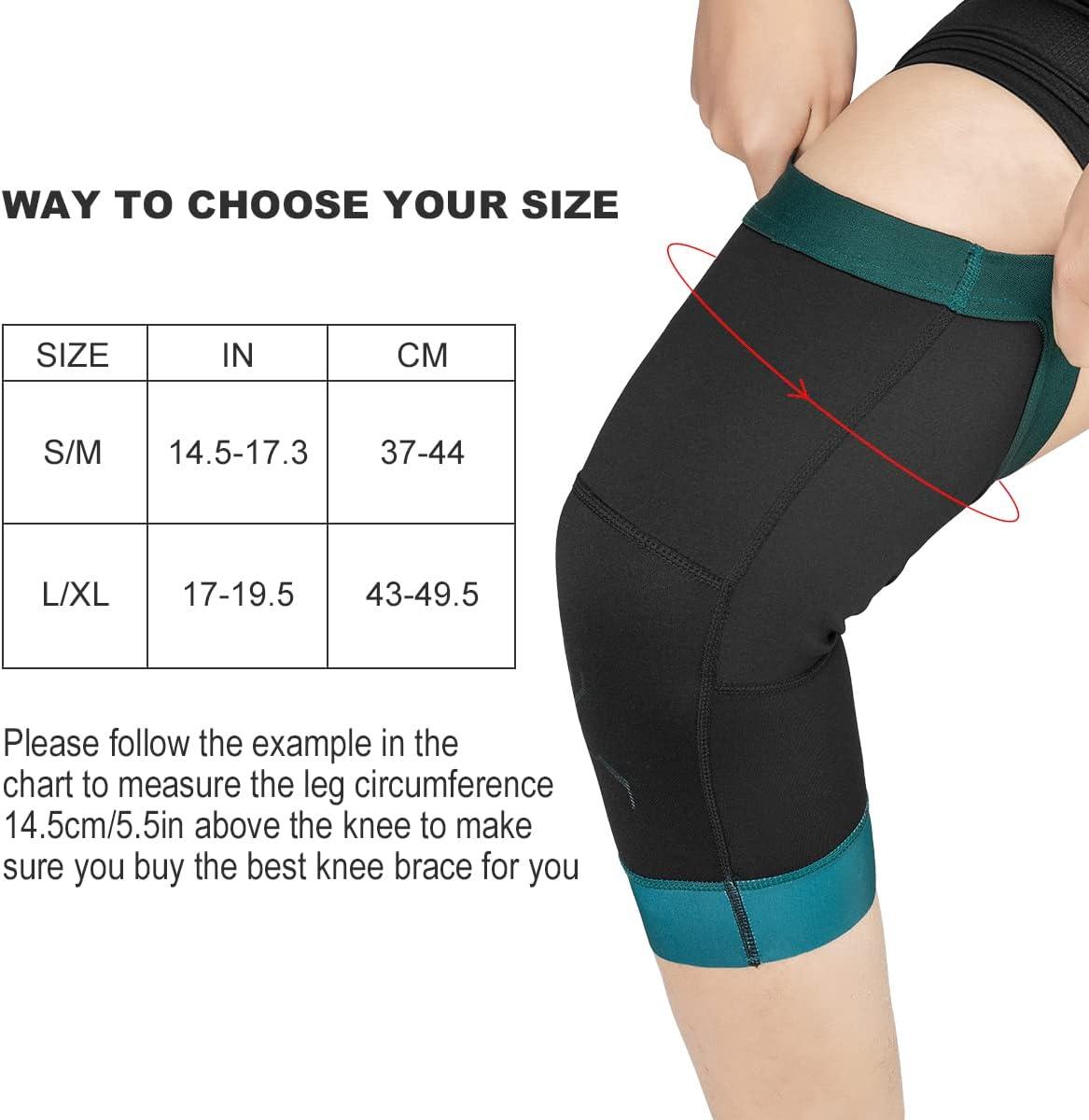 imageROCKBROS Knee Warmer for Men Thermal Leg Warmer Knee Brace Antislip Knee Sleeves Winter for Basketball Cycling Knee WarmerBlack Green